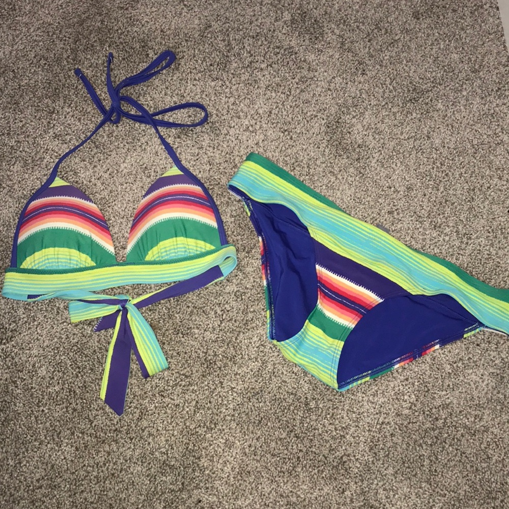 Colorful Two Piece Bathing Suit